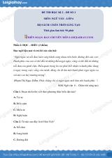 Đề thi học kì 2 Văn 6 Chân trời sáng tạo - Đề số 2